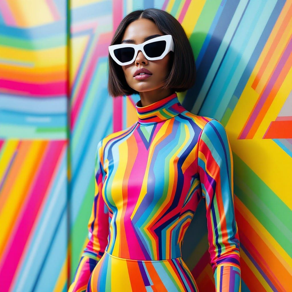 Futuristic Fashionista in Cyberpunk Chic