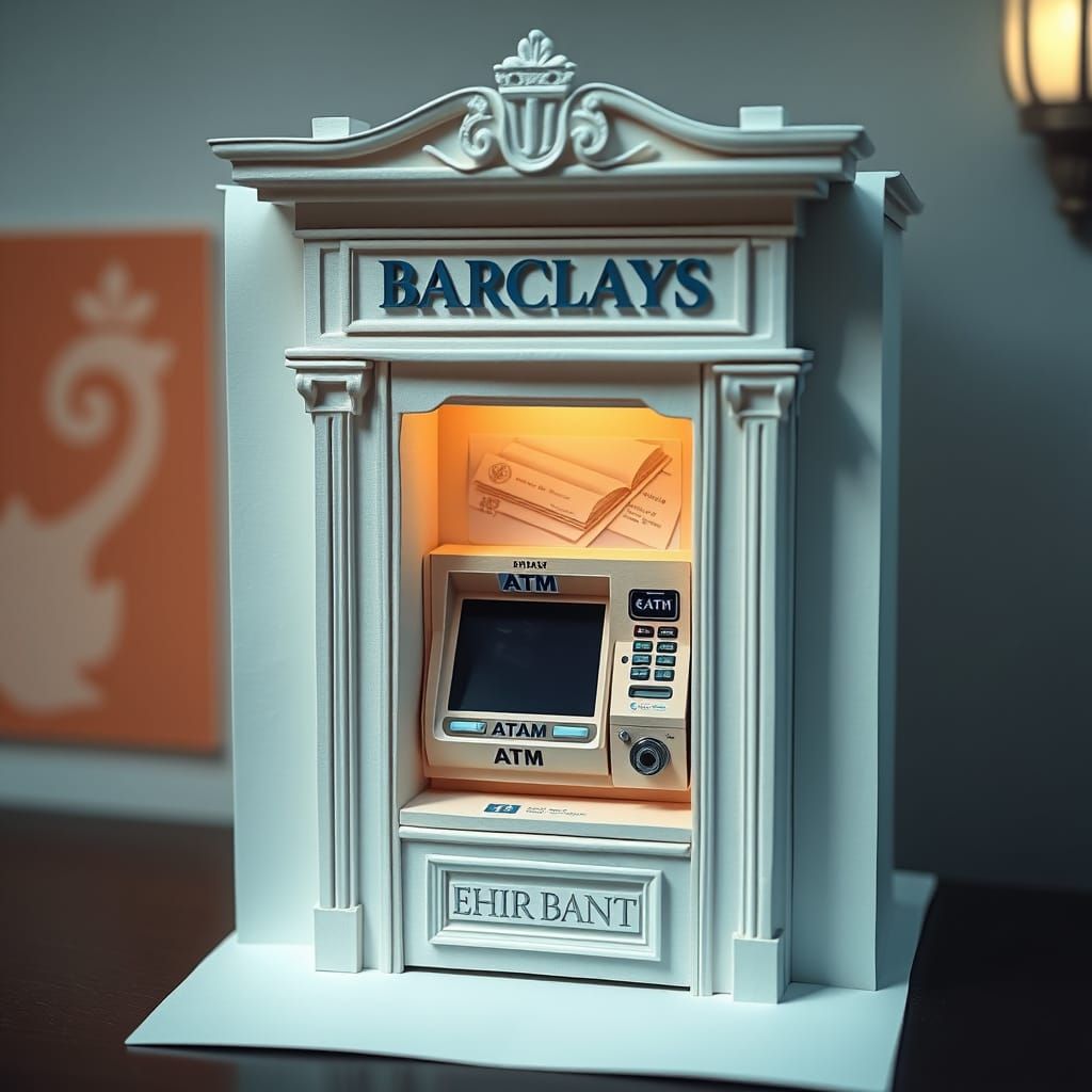 Origami Barclays ATM Inspired by Murakami and Miyazaki