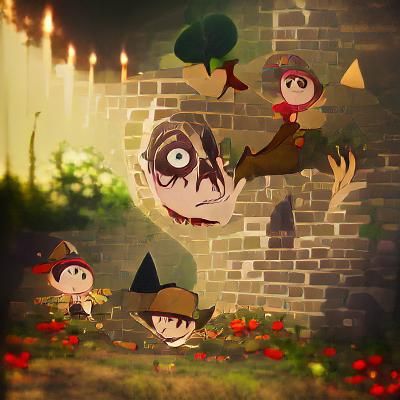Enchanted Forest Path in Over the Garden Wall Style
