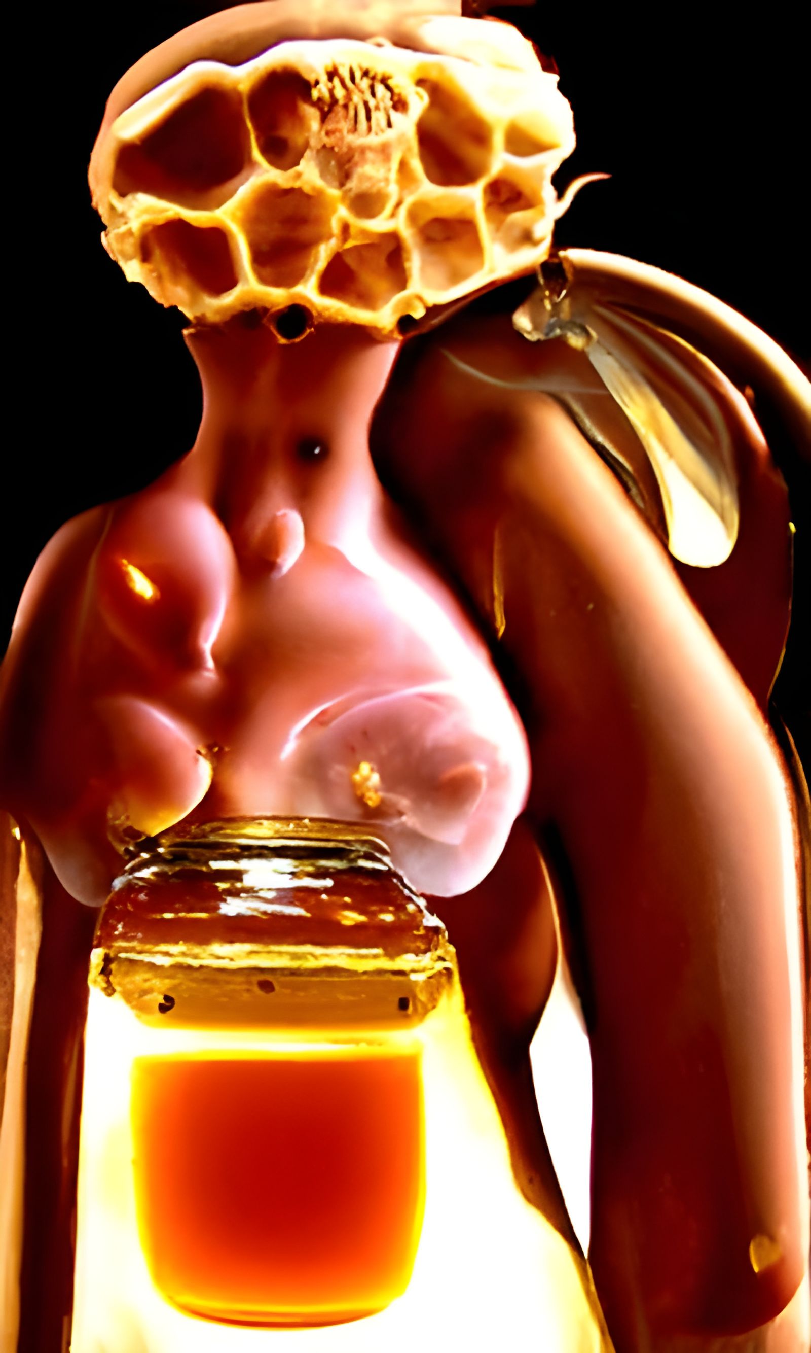 Magical Honey-Covered Female Form