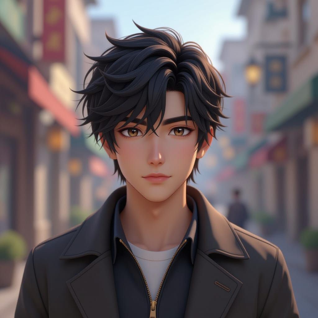 Photorealistic Digital Painting of a Detailed Male Character