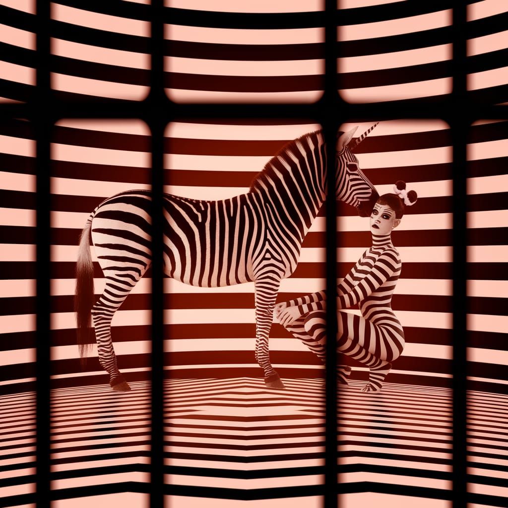 Surreal Striped Harmony in Mystic Light