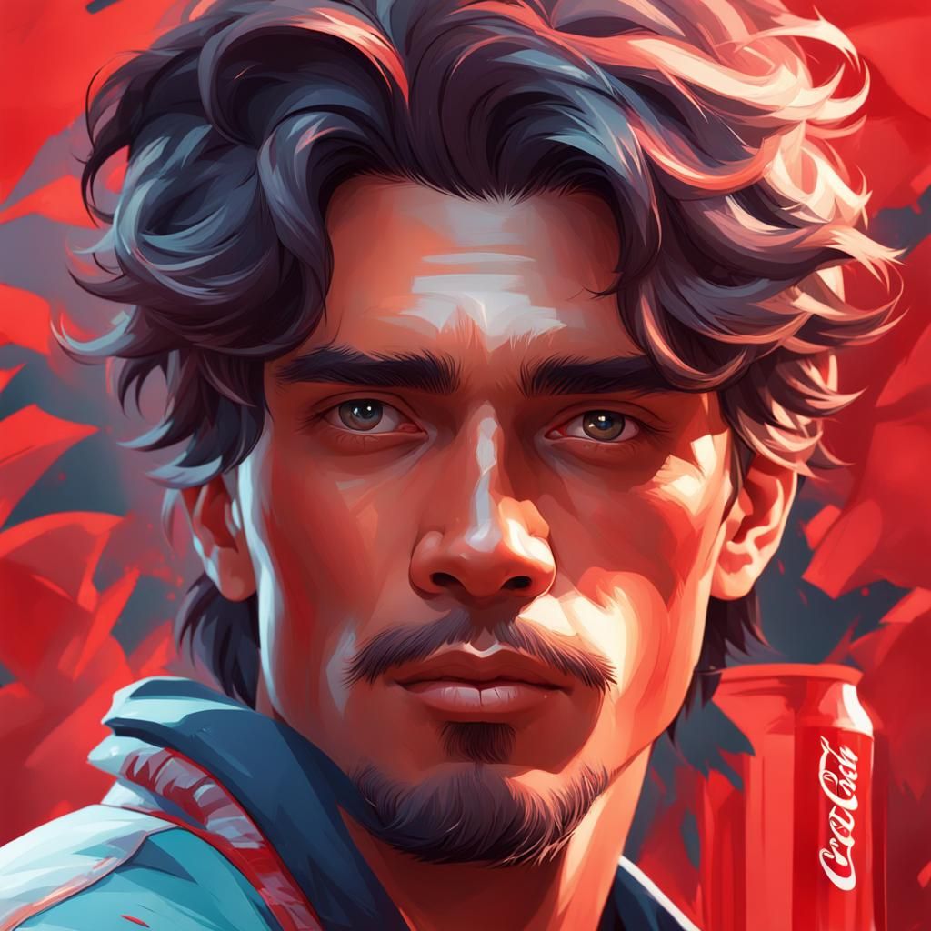 Coca-Cola Portrait: Boy in Hyperdetailed Digital Art