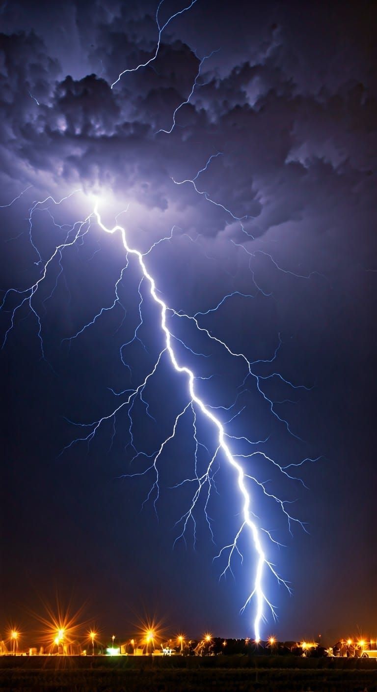 A single lightening strike