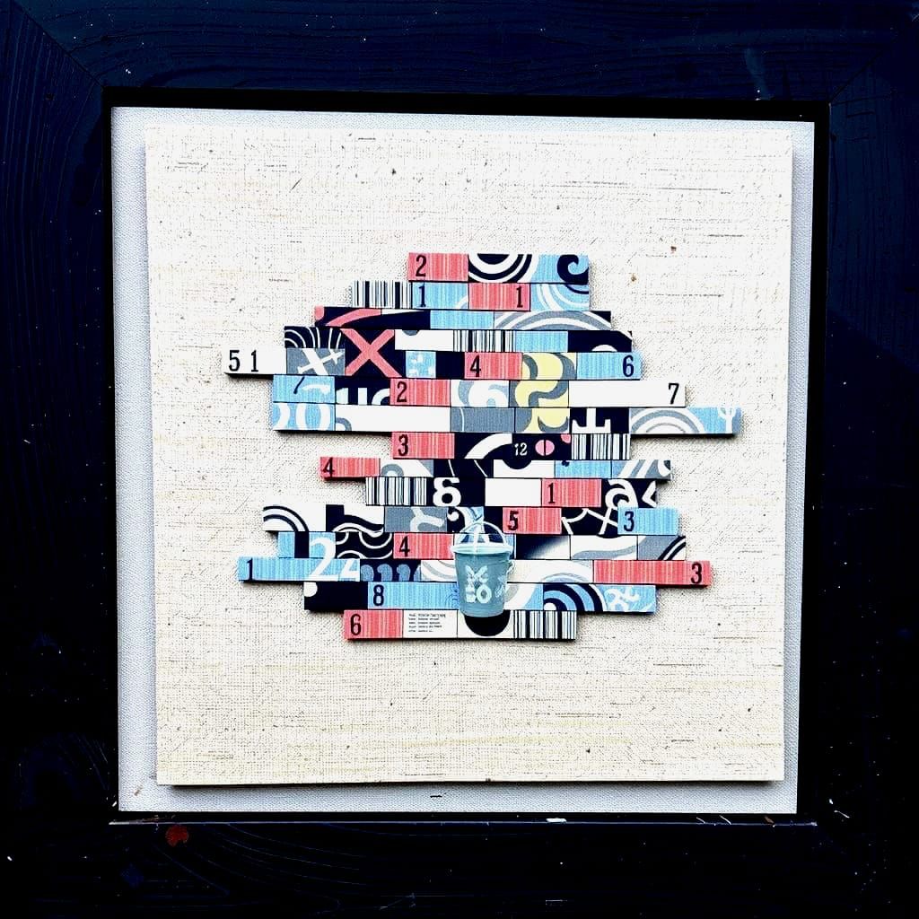 Surreal Labyrinth with Figures Climbing Stairs