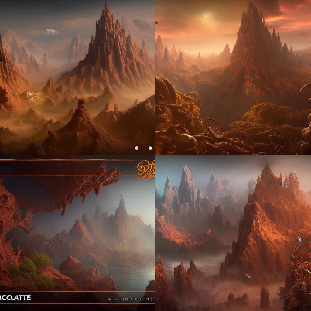 Detailed Matte Painting of Chocolate in 8k