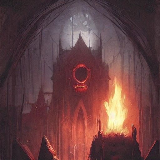 Sinister Witchcraft Image in Dark Fantasy Style