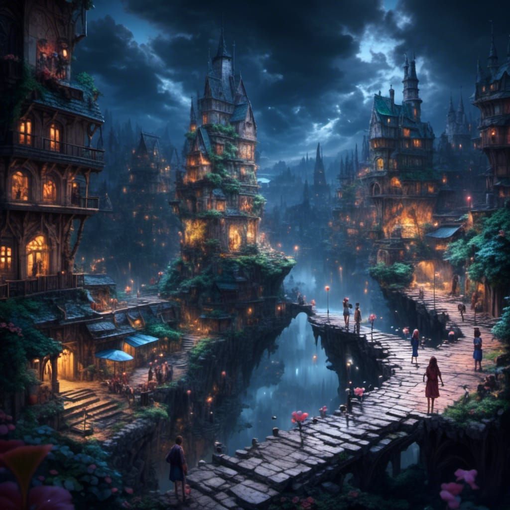 Musical Ensemble Performing in the Clouds