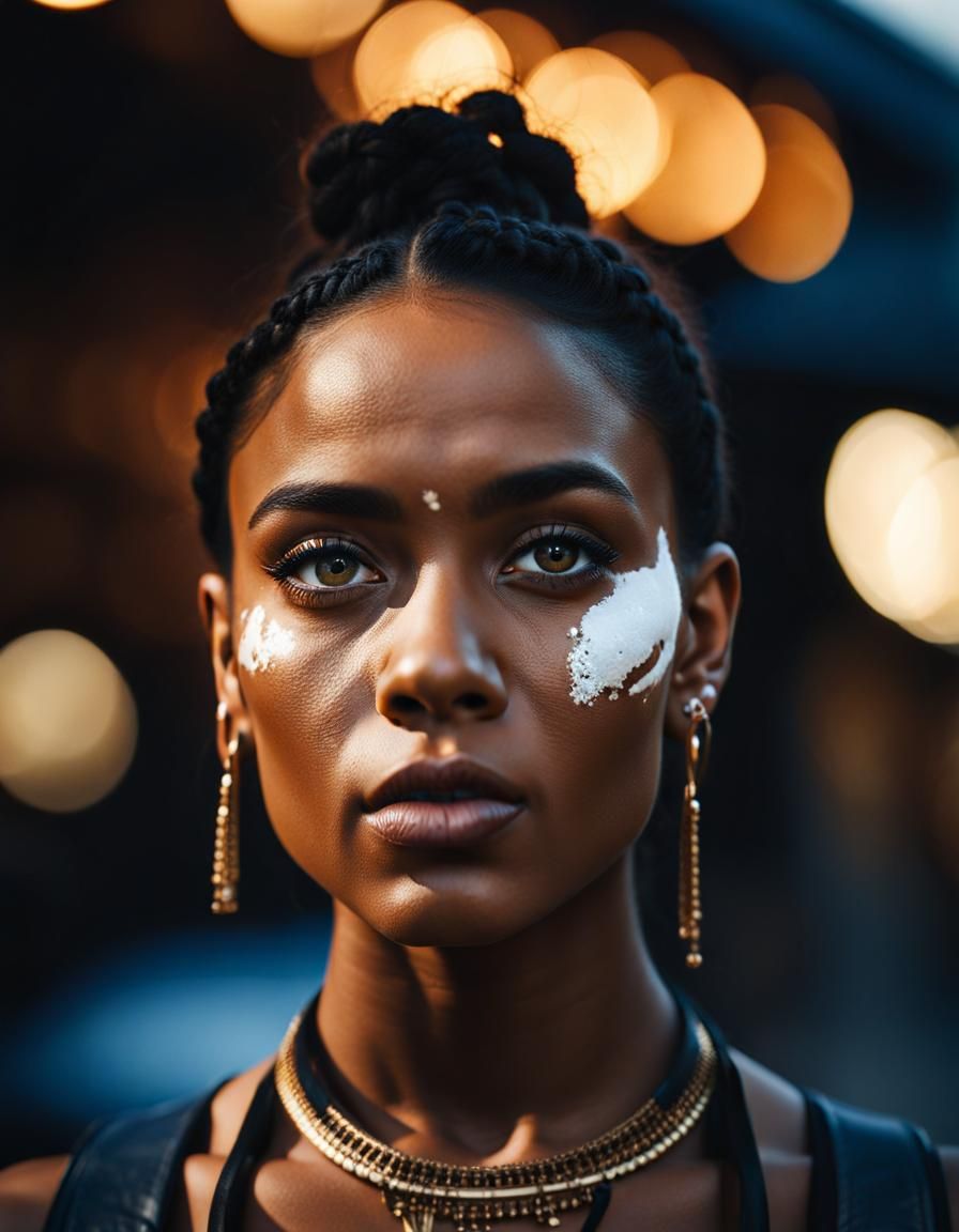 Striking Portrait of a Woman with Vitiligo