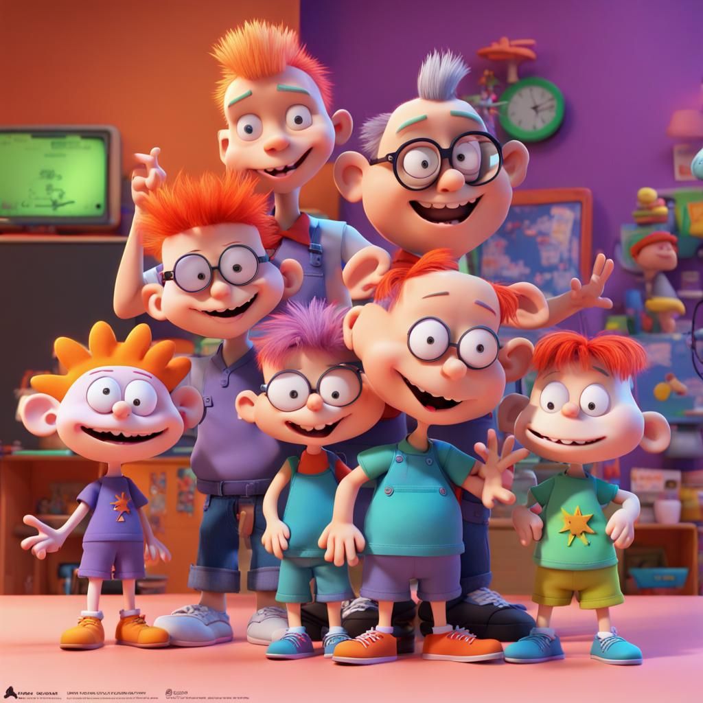 Rugrats and Hey Arnold at Lifetown: 3D Digital Art