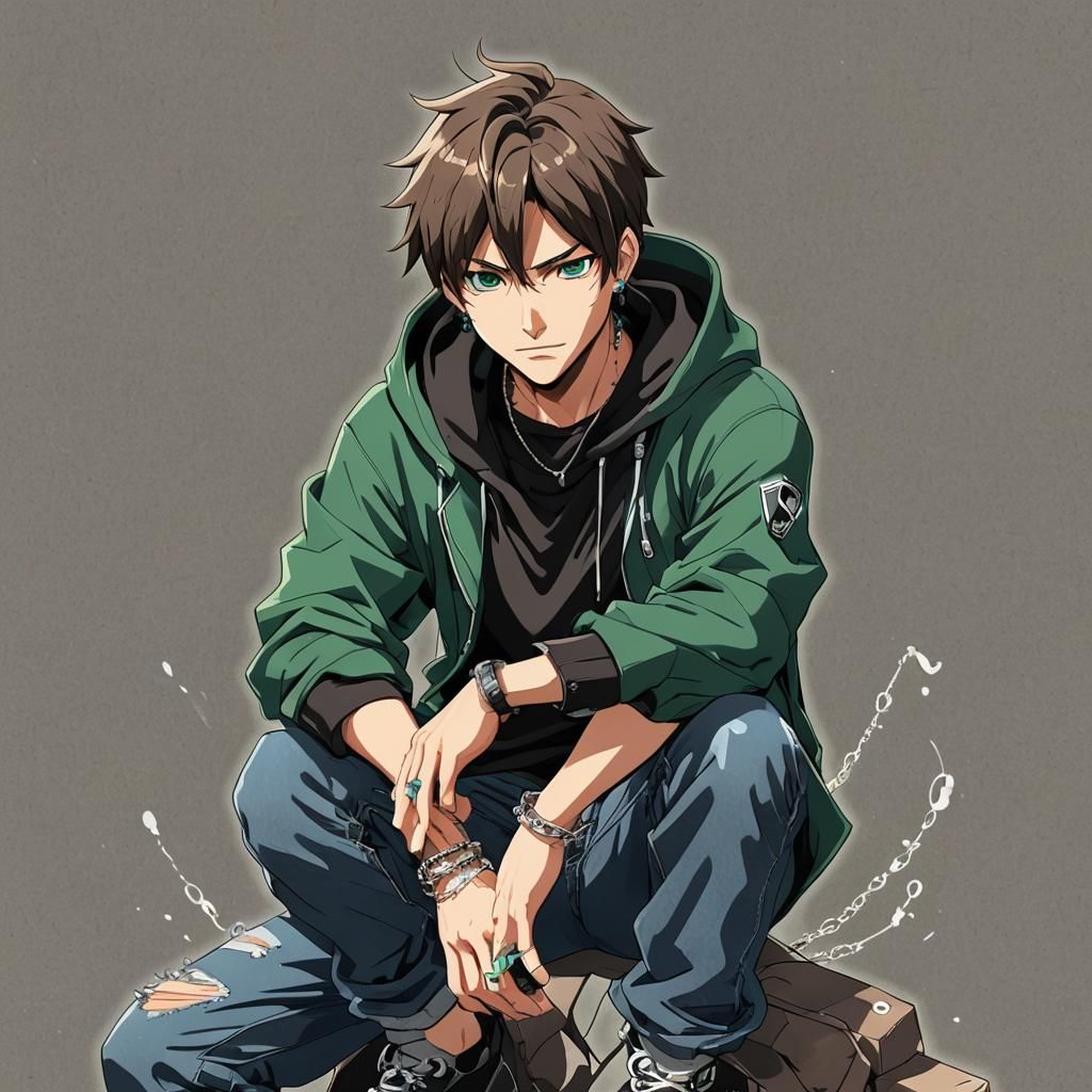 Anime Portrait of Kaito in Studio Trigger Style