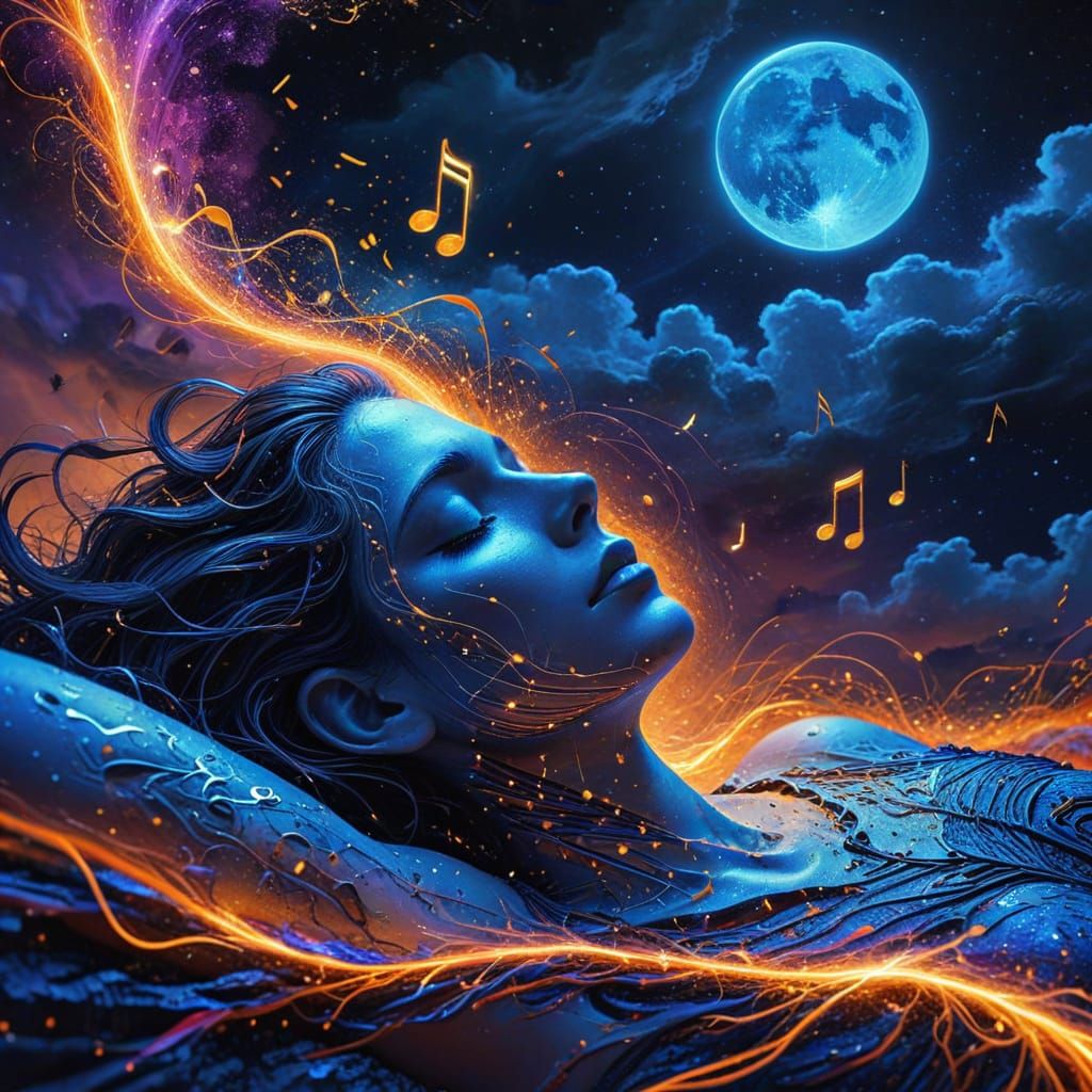 Surreal Dreamer Embodied in Electric Wonder