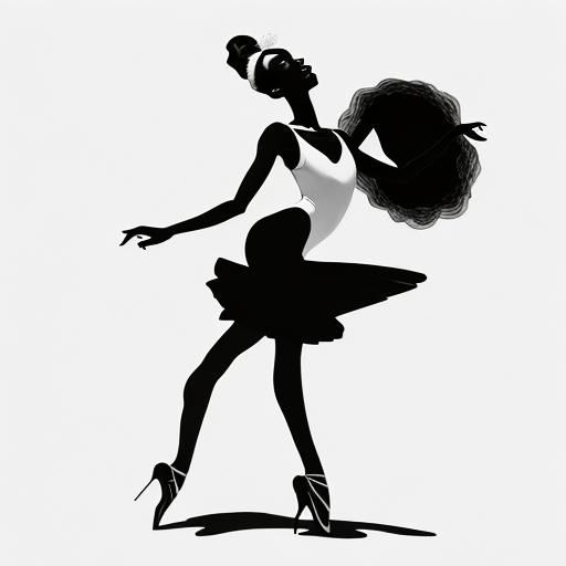 Ballerina Silhouette: Minimalist Abstract Line Art