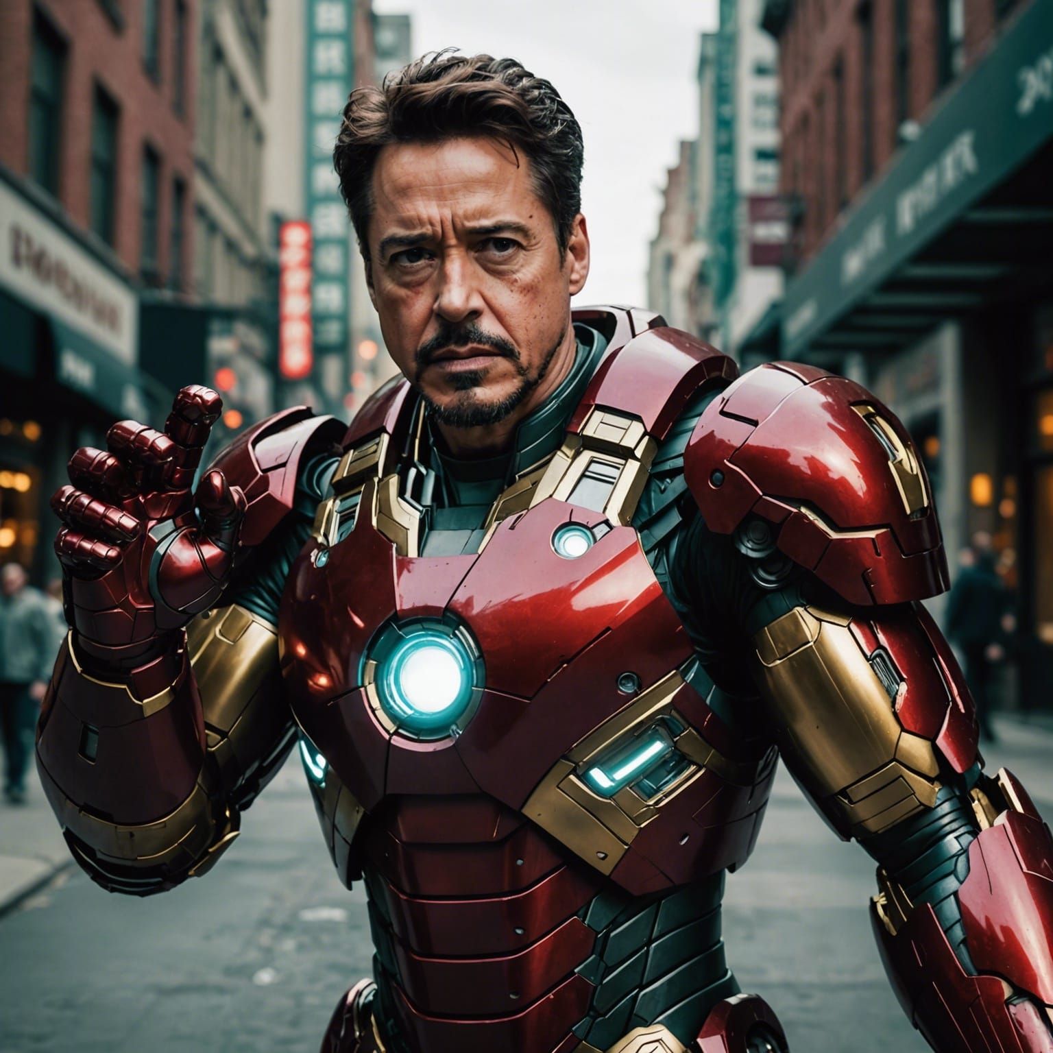 Iron Man Snaps Fingers in Hulk Buster Suit