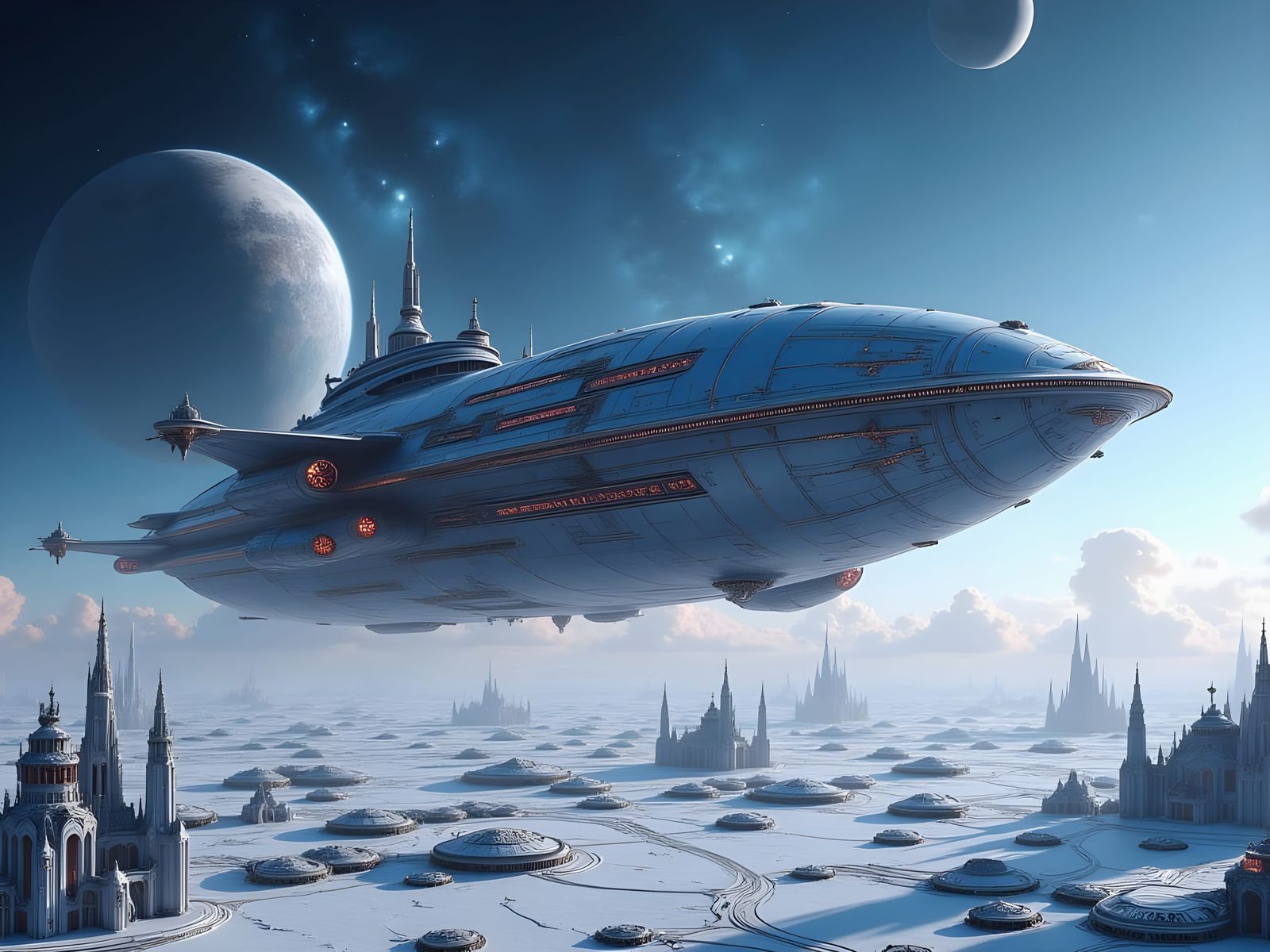 Humans Establish Colony on Icy Exoplanet Near Blue Dwarf Sta...