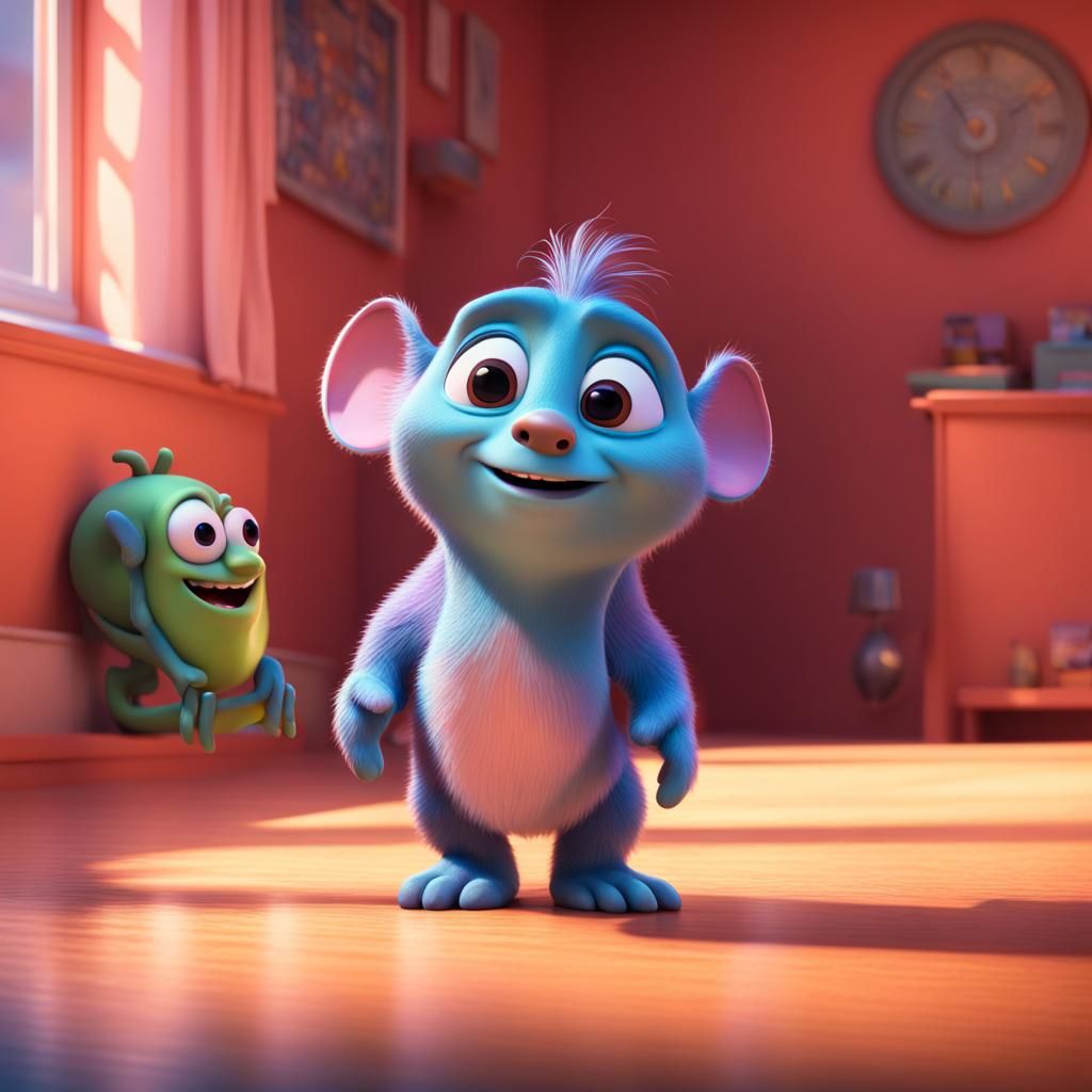 Kindness: Pixar-style 3D Digital Art Concept