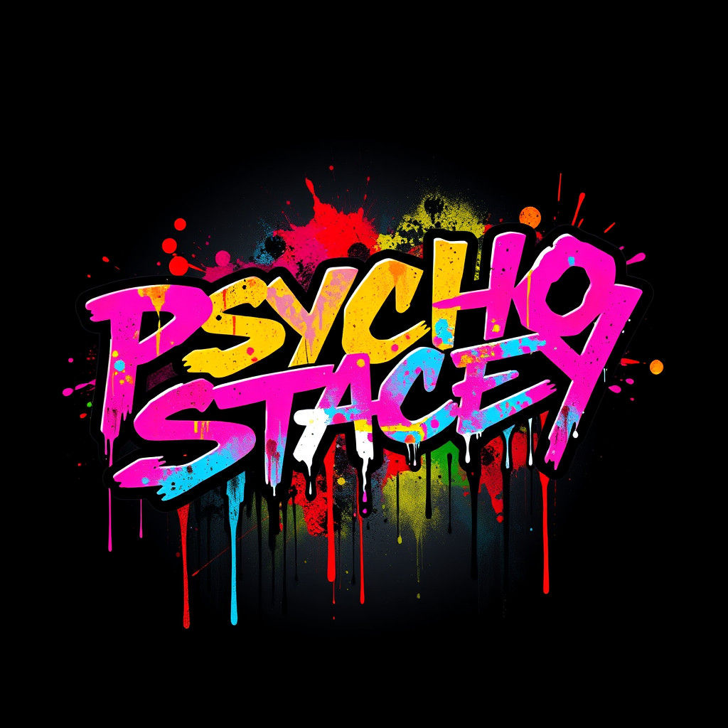 Graffiti Art Logo 'Psycho Stacey' in Abstract Style