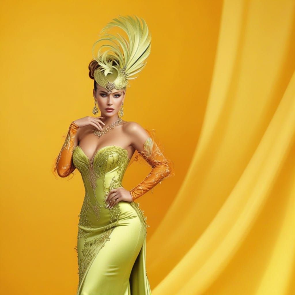 Elegant Flamboyant Beauty in Luxury Style