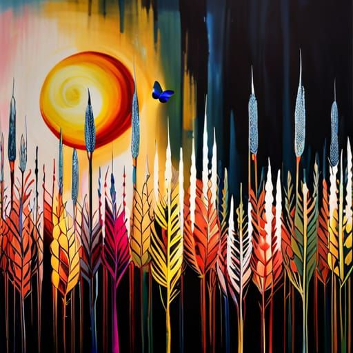 Garden Forest: Mixed Media Digital Art