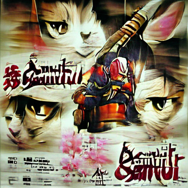 Anime Samurai Cat Movie Poster