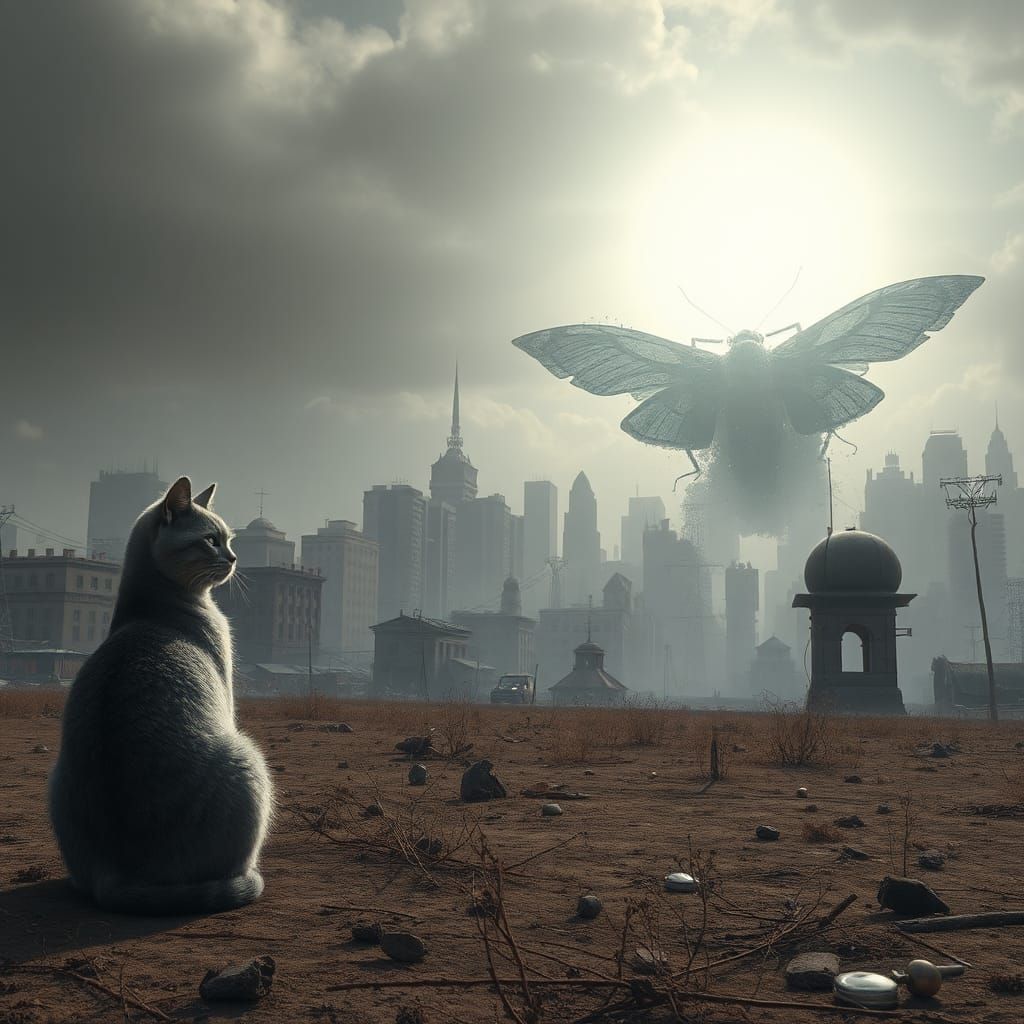 Apocalyptic Serenity: Cat Watches World End