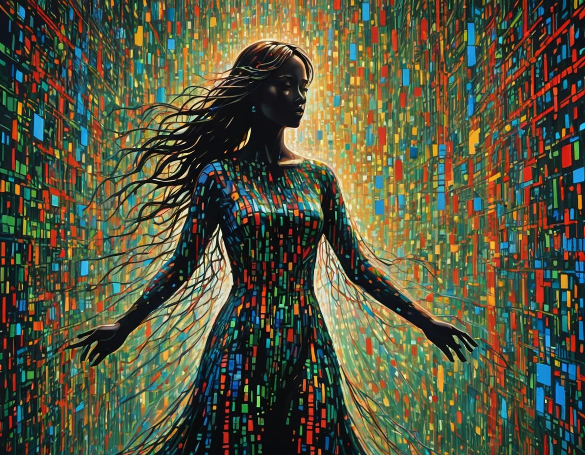 Binary Silhouette: A Fusion of Art and Technology