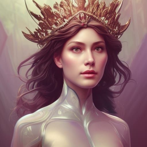 Tree as Female Queen Portrait in Artgerm Style