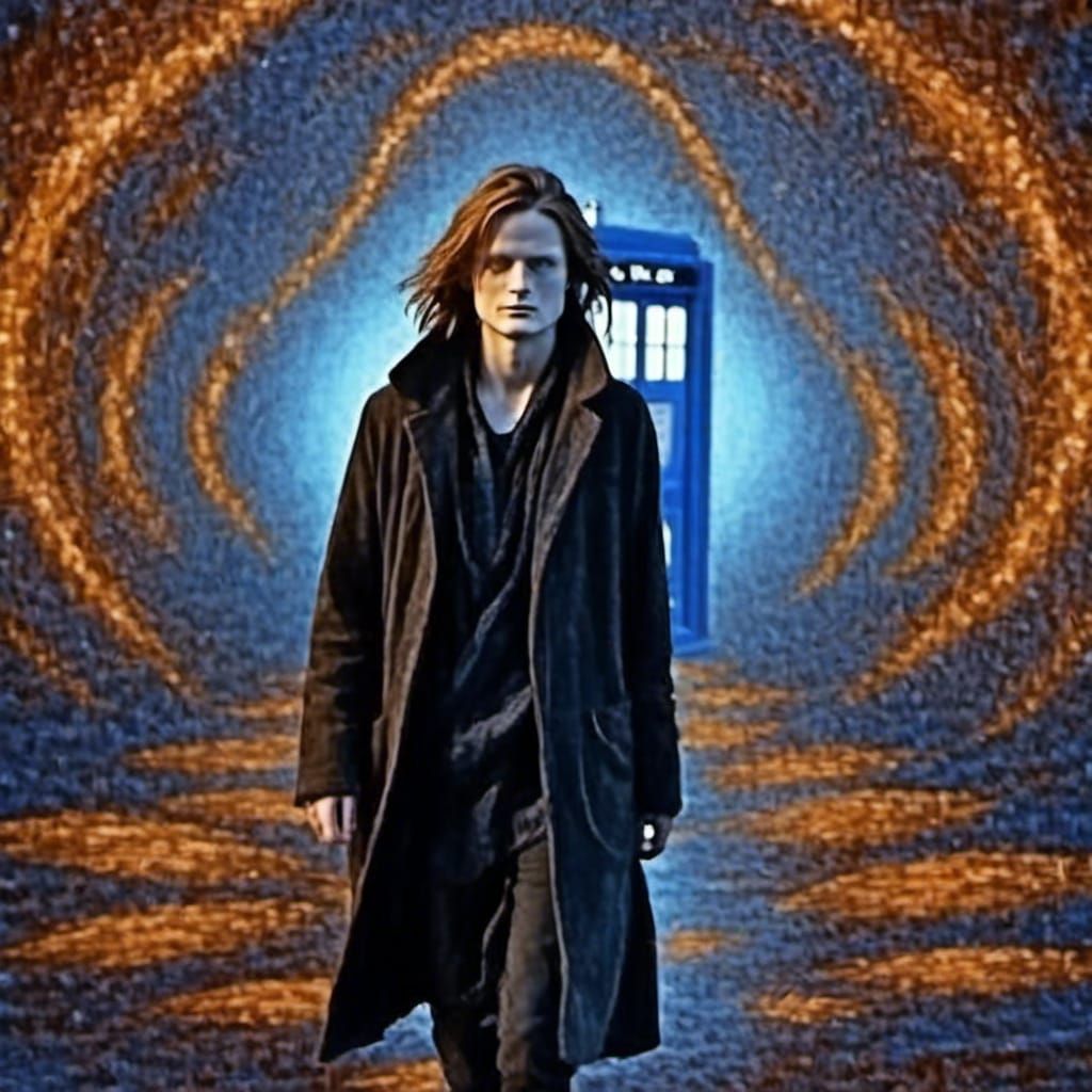 Psychedelic Time Vortex with Hyperrealistic Eyes