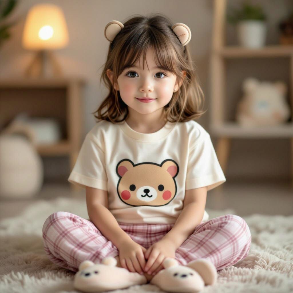 Girl in Rilakkuma Outfit - Studio Photography