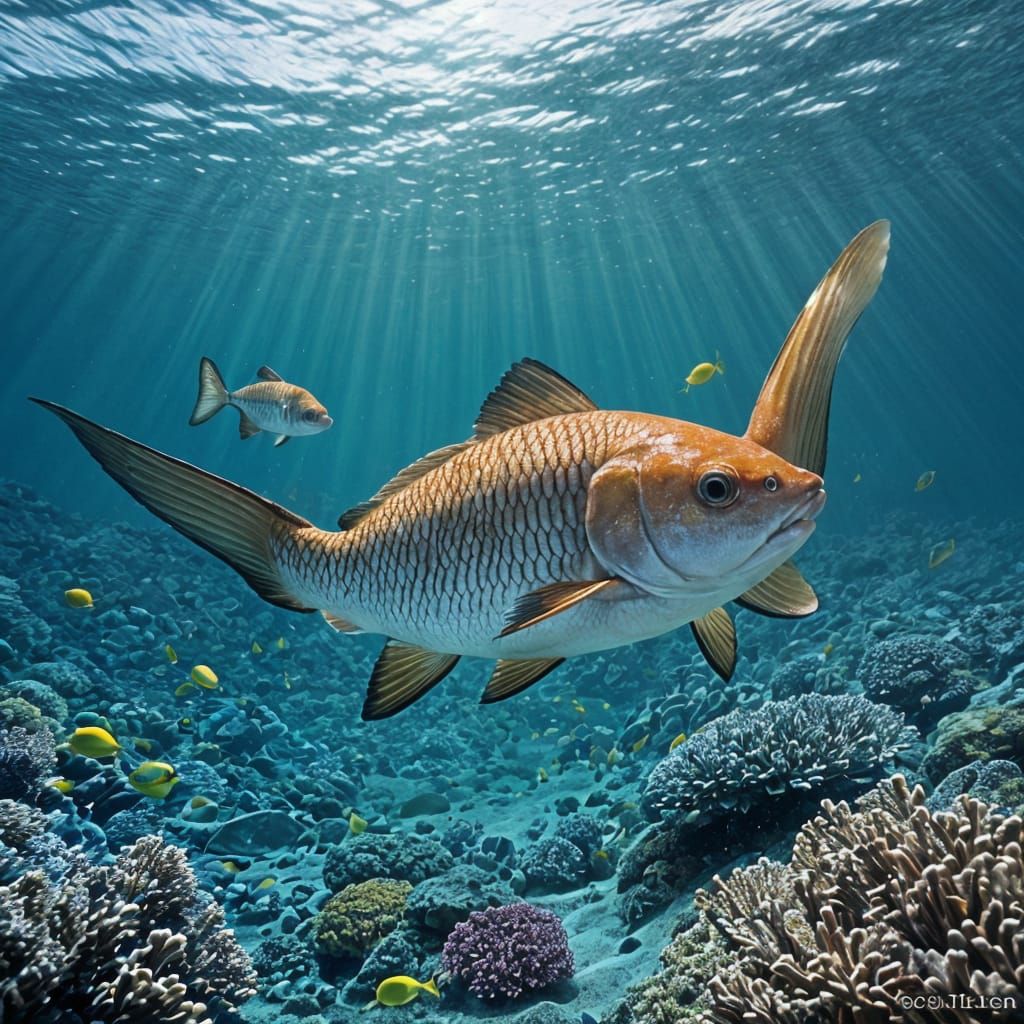 Whimsical Mermaids in an Underwater Oasis