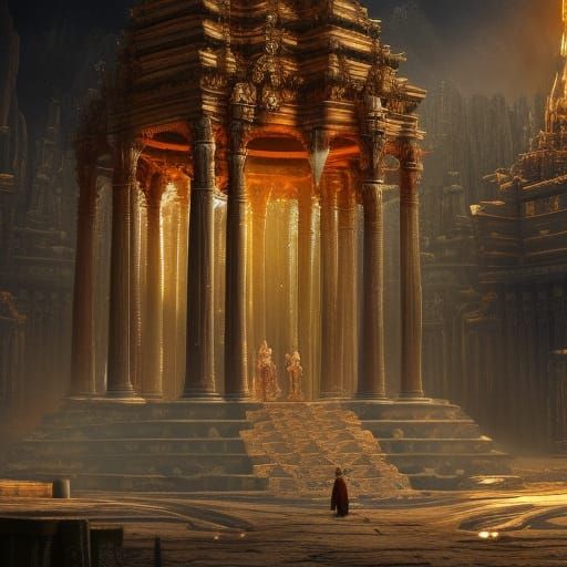 Mystical Temple: Epic Digital Matte Painting
