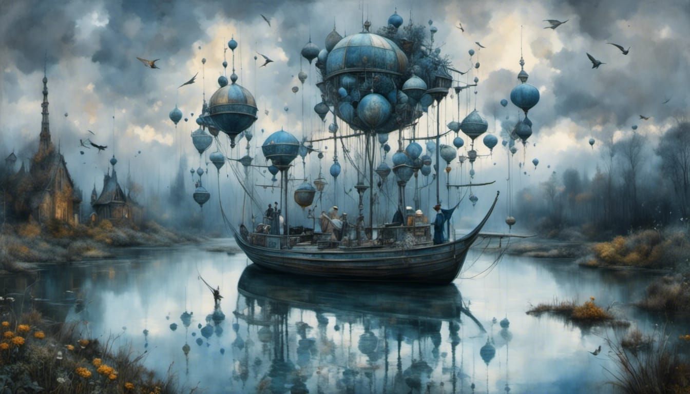 Surreal Dreamscape with Abstract Elements