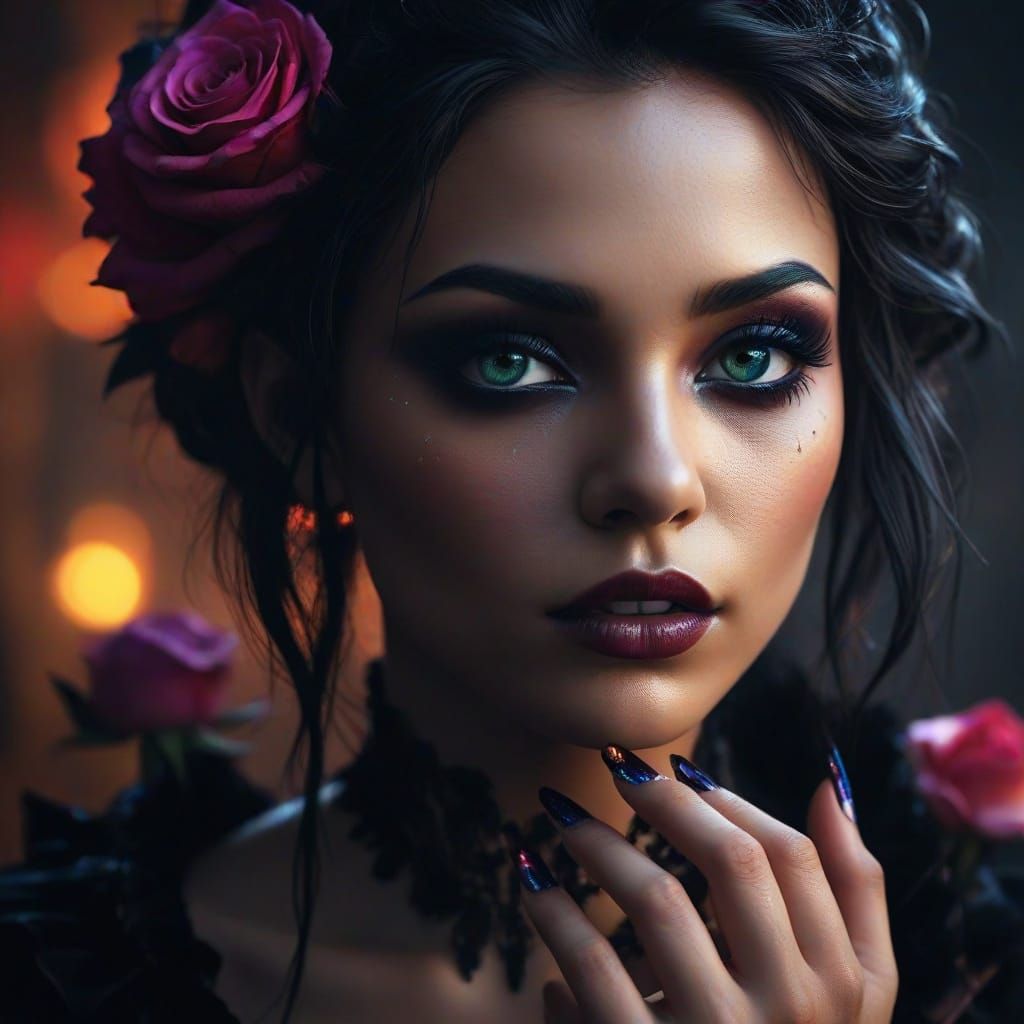 Vampiric Fae with Rainbow-Colored Razor-Sharp Nails