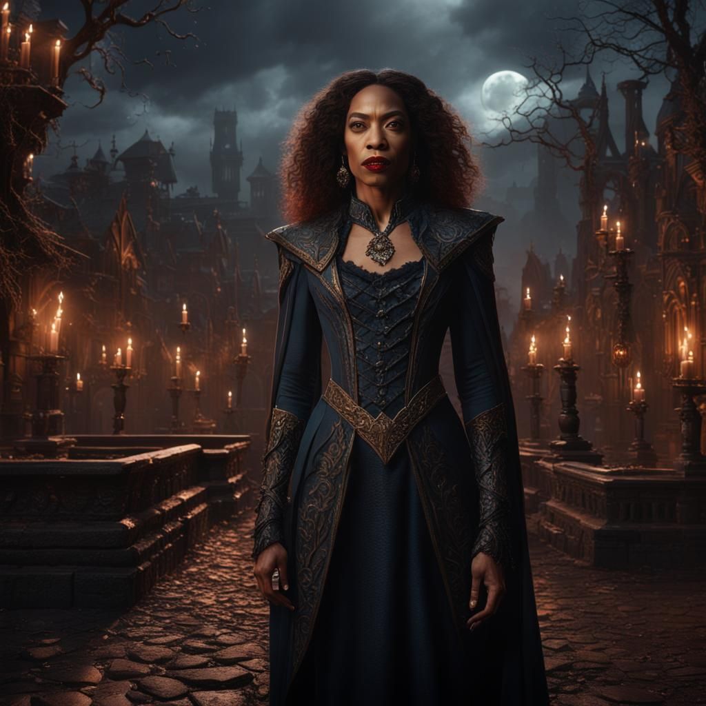 Gina Torres as Detailed Vampire Concept Art