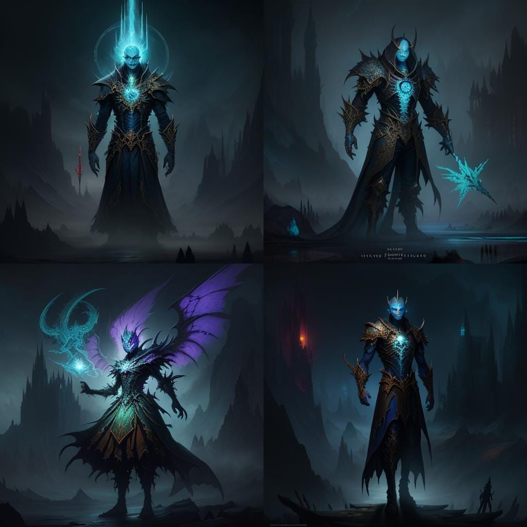 Ethereal Souls in a Night Landscape