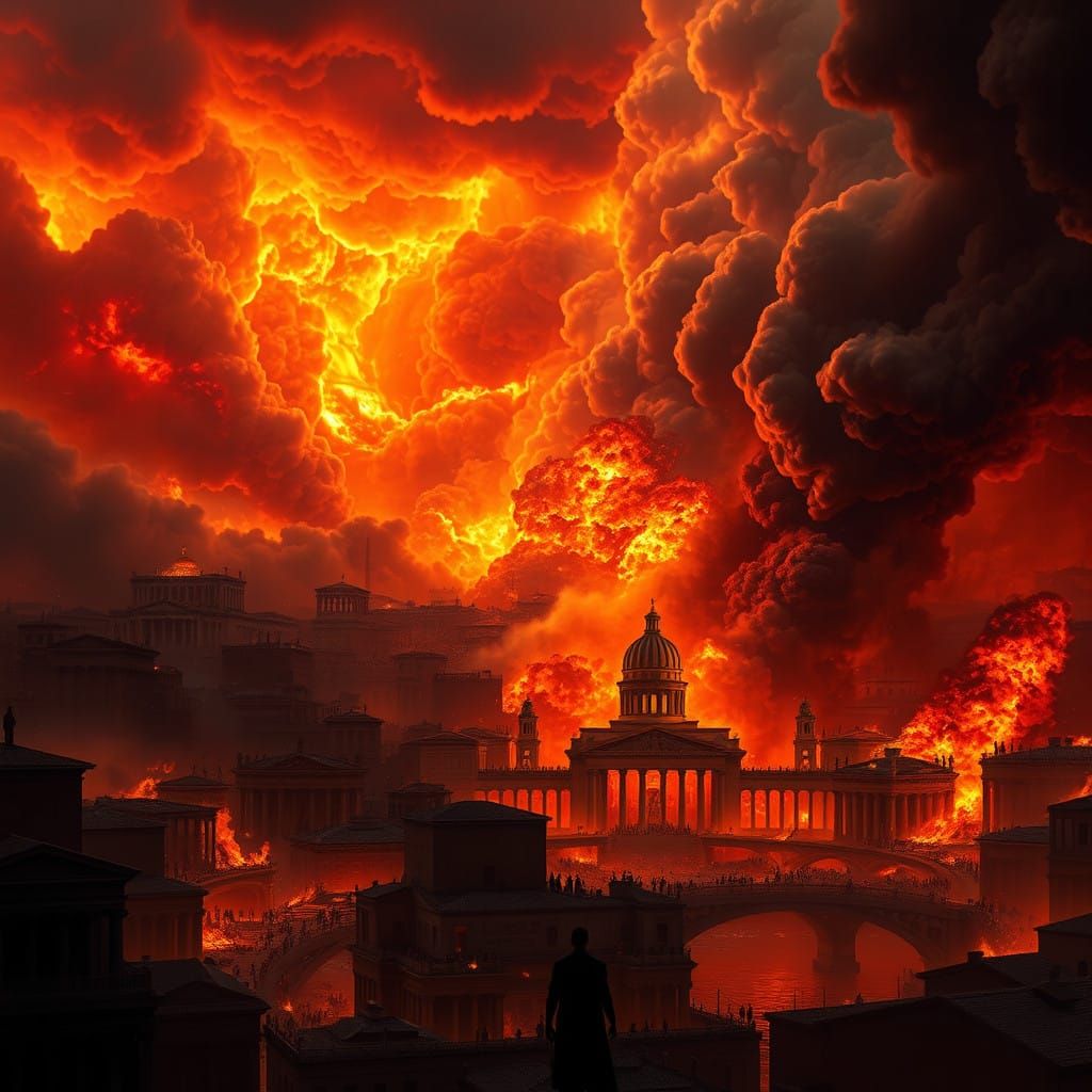 Rome Consumed by Fiery Apocalypse