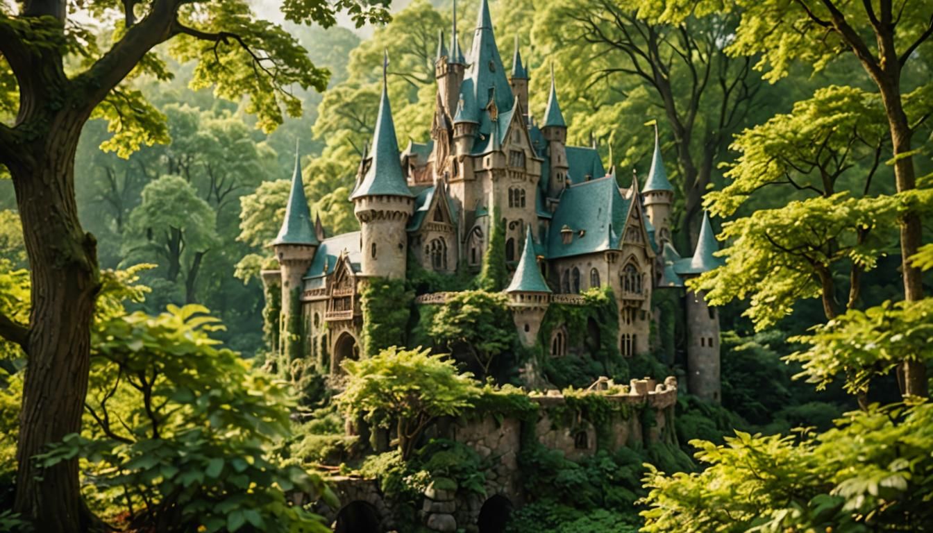 Mystical Elven Castle in Dreamlike Photography