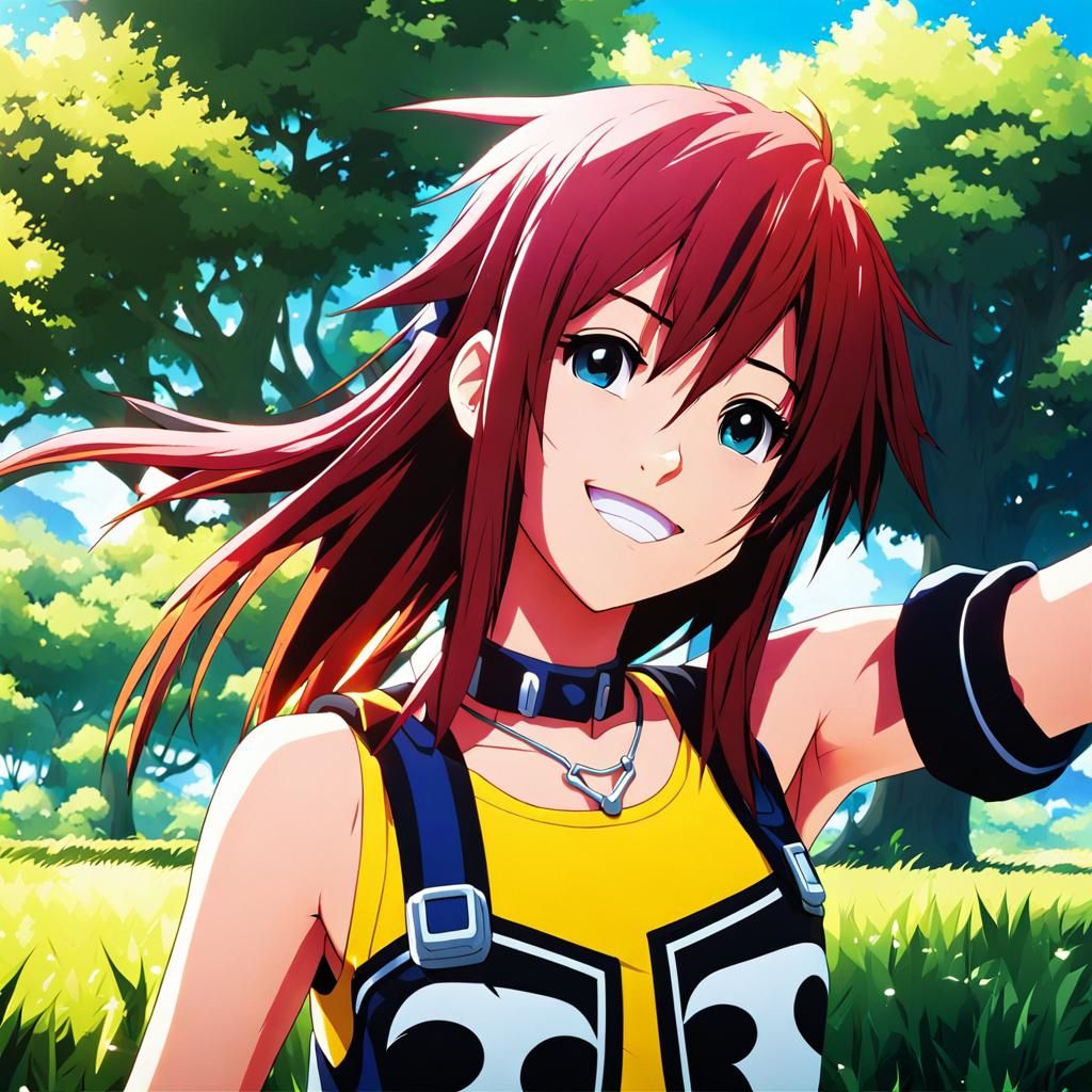 Kairi from Kingdom Hearts in Anime Style