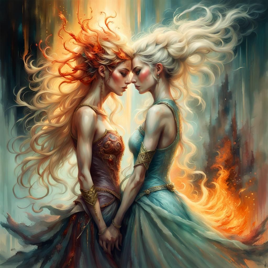 Enchanted Princesses Divided by War, Maximalist Art