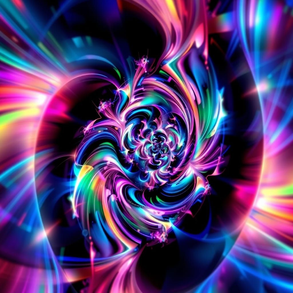 Fractal Dance in Iridescent Hues