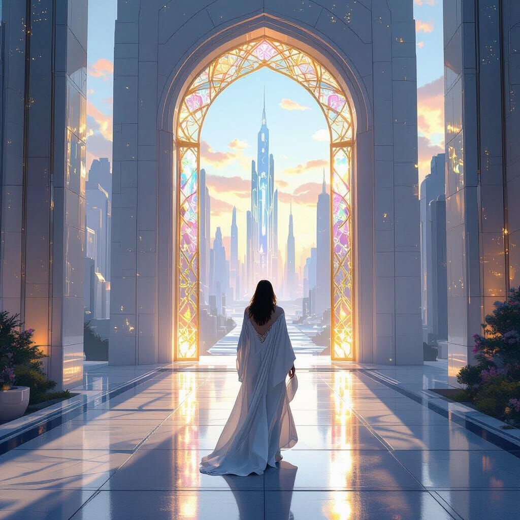 New Jerusalem Cityscape with Pearl Gates