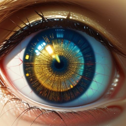 Hyper-Realistic Eyes Crying Glistening Tears