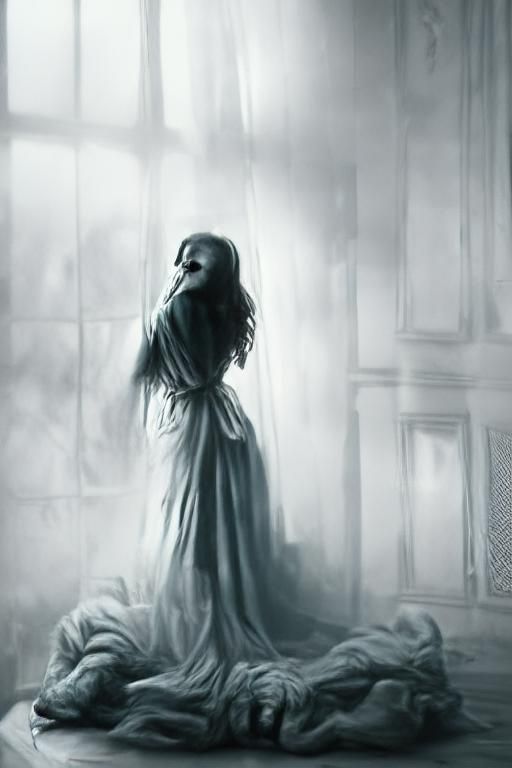 La Llorona Weeping in Film Noir Style