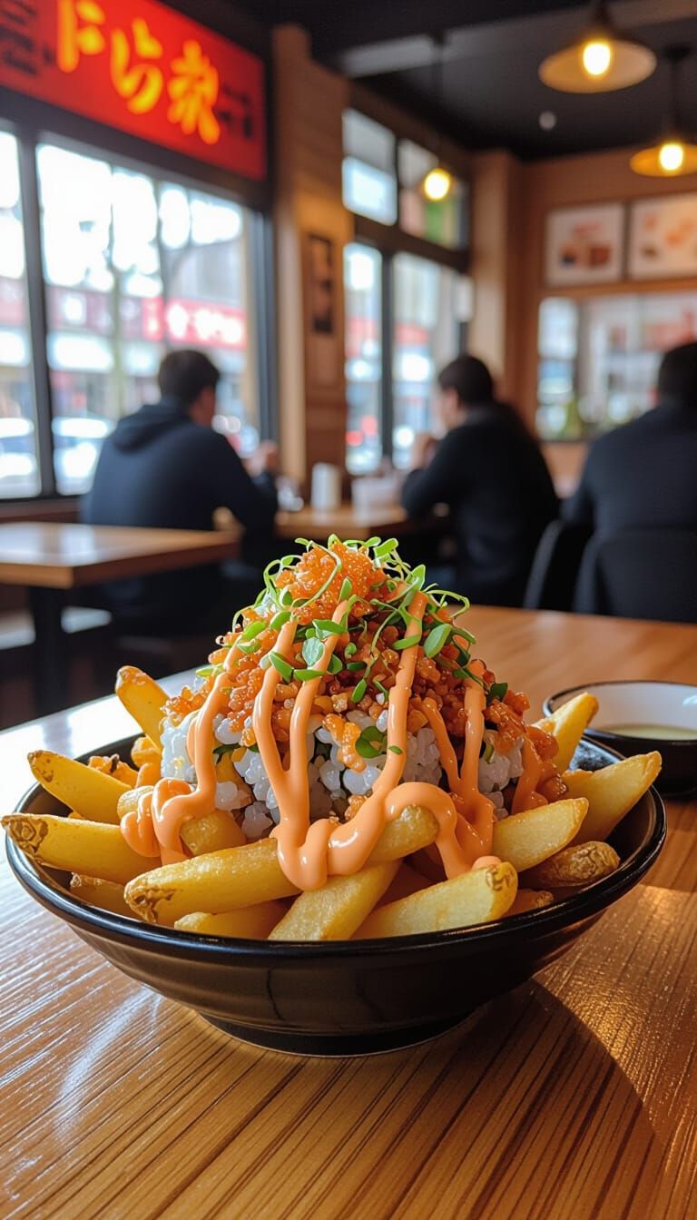 Sushi Poutine in a Photorealistic Style
