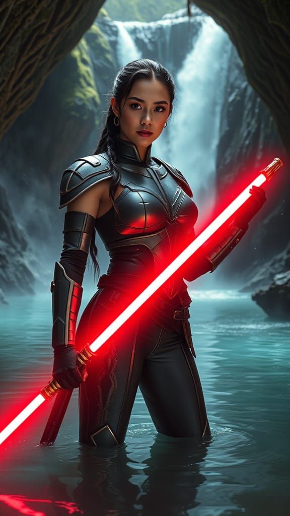 Sci-Fi Warrior Princess with Plasma Blade
