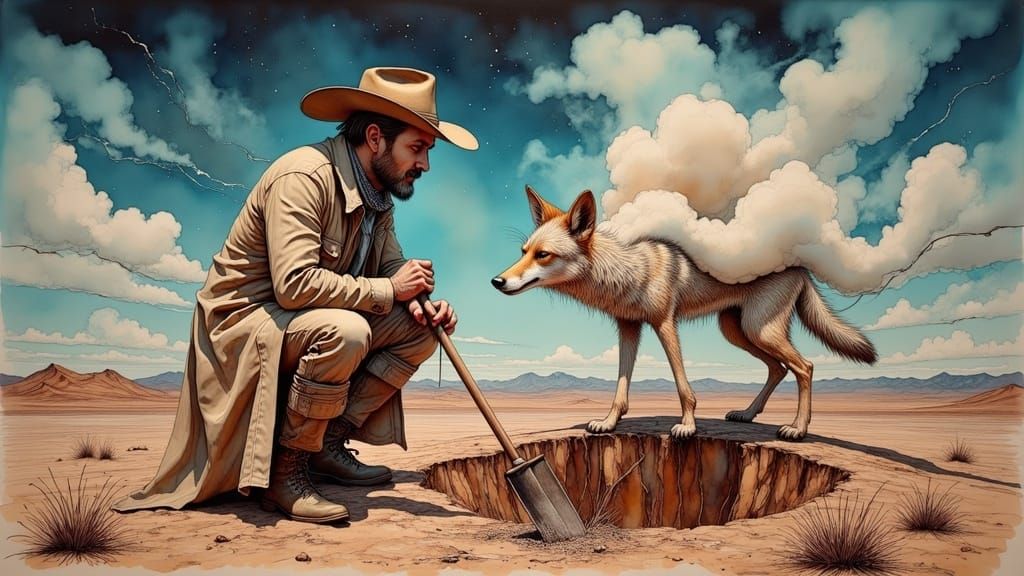 Surrealist Desert Shapeshifter Discovers Hidden Truth in the...