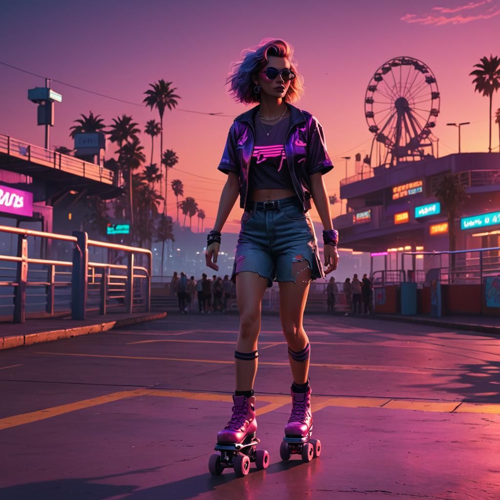 Synthwave Sunset at Del Perro Pier