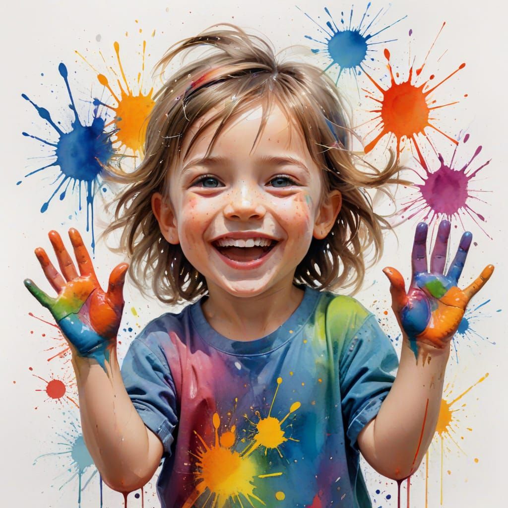 A Happy Child Artist