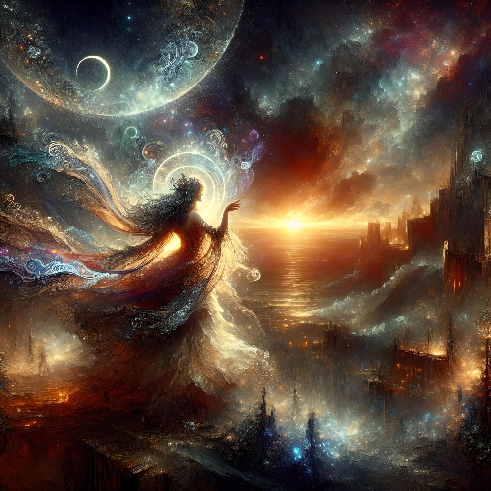 Ethereal Moonlight Dance in Fantasy Concept Art