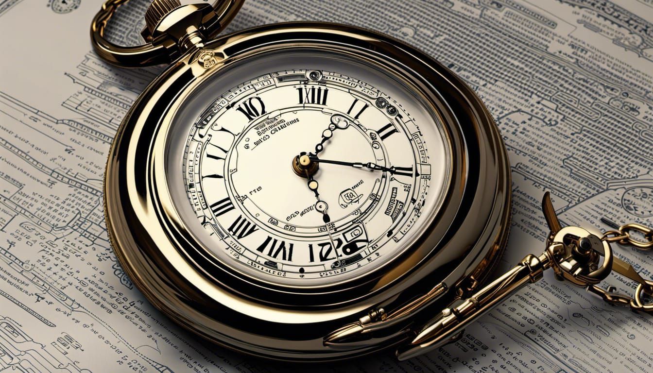 Futuristic Quantum Time Machine Pocket Watch: Anime Style